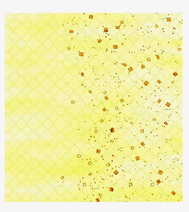 黄色网格点背景装饰免抠