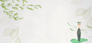 惊蛰文艺小清新纹理男孩灰banner高清