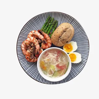 小龙虾番茄鸡蛋汤免抠