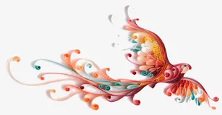彩色凤凰免抠