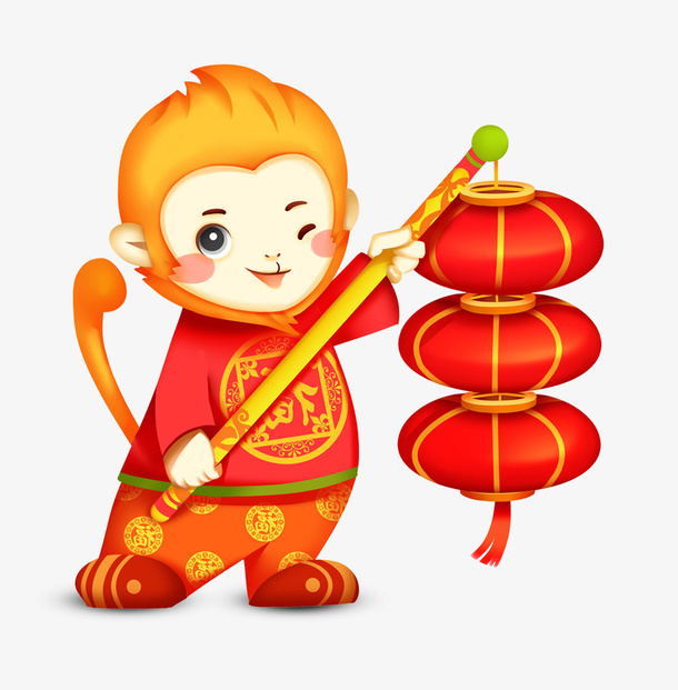 提着灯笼的猴子免抠