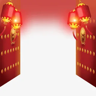 开门大吉免抠装饰中国风元素