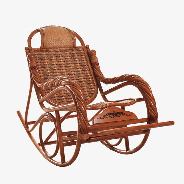摇椅藤椅老人躺椅休闲椅睡椅免抠