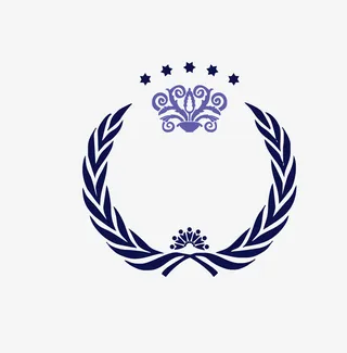 简笔麦穗和皇冠图案免抠