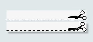 卡通剪刀虚线分割线免抠
