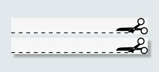 卡通剪刀虚线分割线免抠