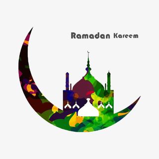 斋月节月亮造型图片的宣传海报免抠