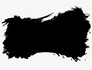 泼墨墨迹长方形墨迹免抠