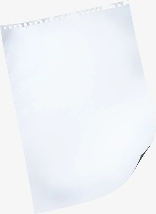 白色活页纸张企业展板免抠