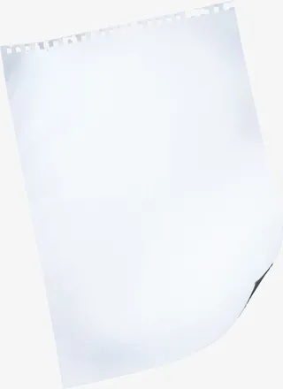 白色活页纸张企业展板免抠