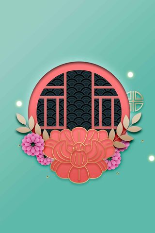 新年春节绿色3D立体新式简约背景高清