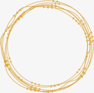 金色圆形边框免抠