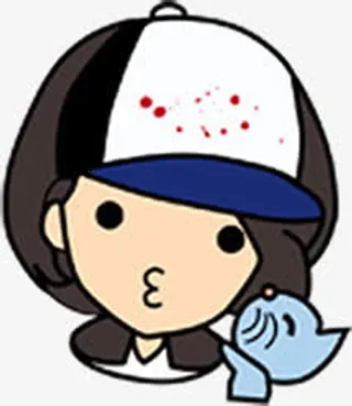 短发帽子女孩招聘海报免抠