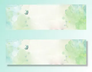 春天渲染水墨渐变绿banner高清商务科技背景