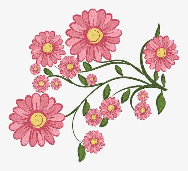 手绘野菊花免抠
