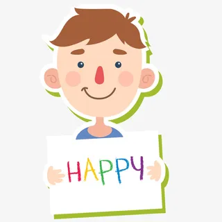 拿纸的男孩免抠