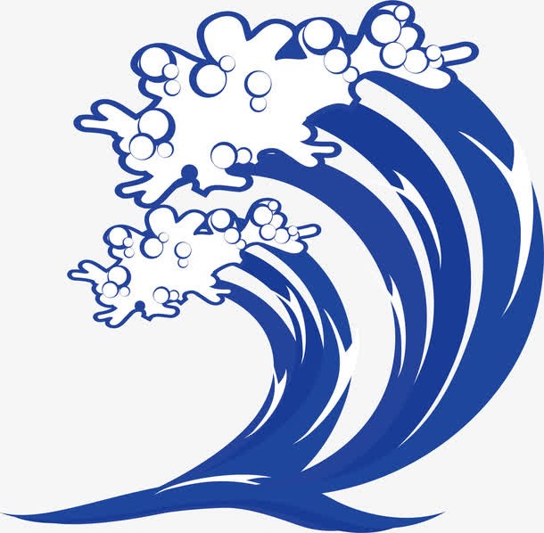 翻涌的浪花免抠