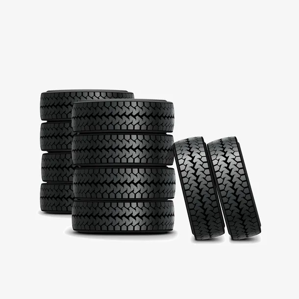 黑色汽车轮胎矢量图免抠