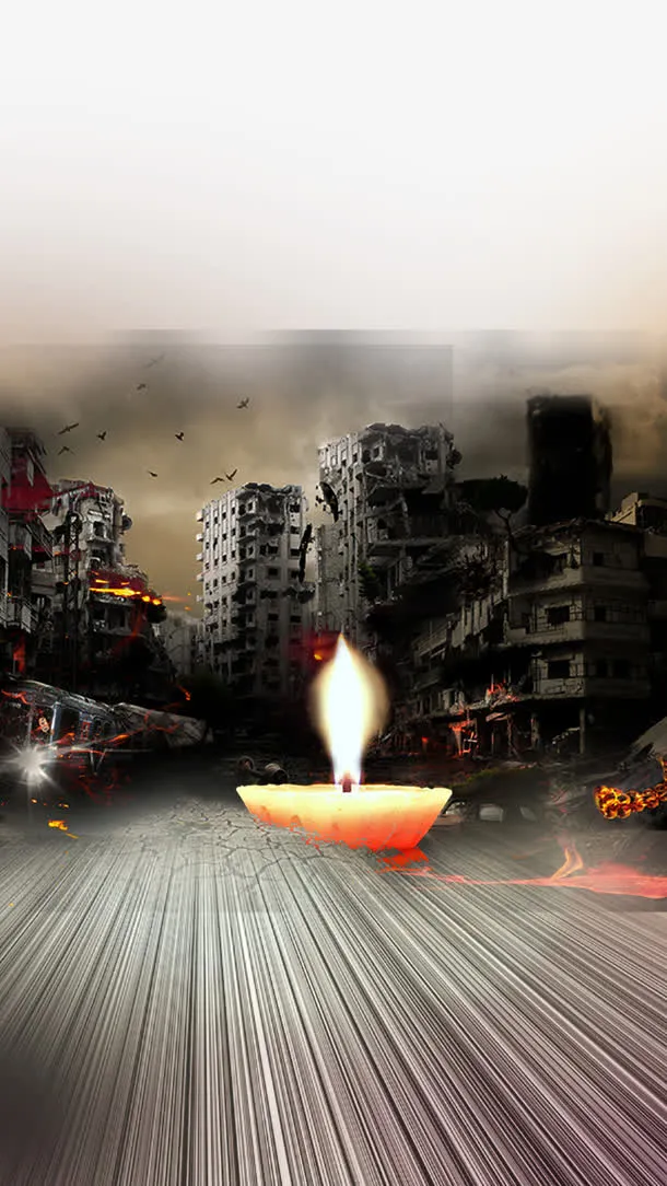 抗震救灾祈福九寨沟海报免抠