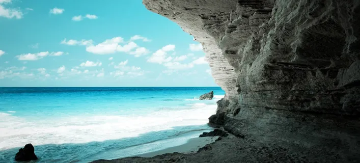 蓝天蓝海海报背景高清