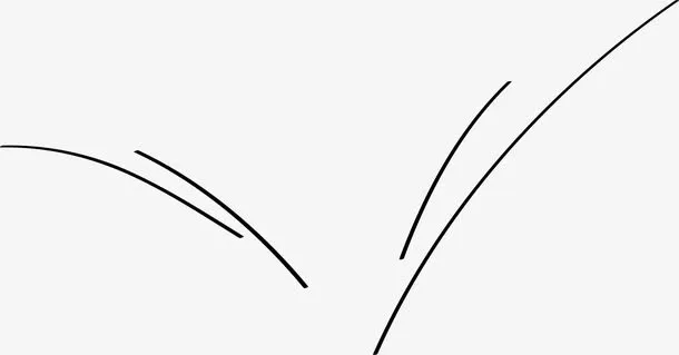 简笔画树枝笔刷免抠