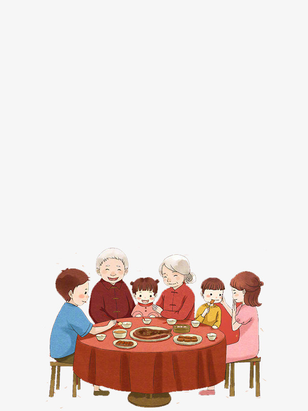 一家人团圆吃家常便饭免抠