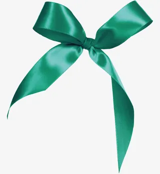 绿色蝴蝶结免抠