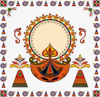 矢量光明节素材花纹图案免抠