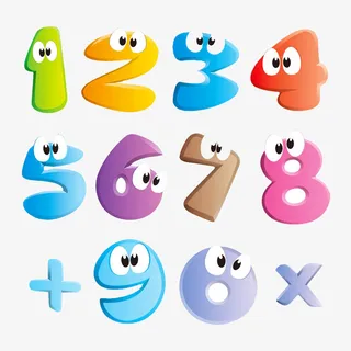 可爱的卡通数字png免扣图免抠