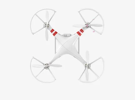 白色大疆无人机素材免抠
