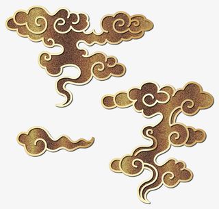 祥云金色祥云中式元素复古祥云免抠