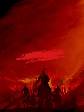 红色质感矢量军令状企业文化招聘海报背景高清