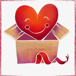 献出爱心手绘创意免抠