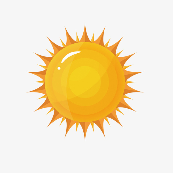 太阳  踏青  手绘  素材免抠