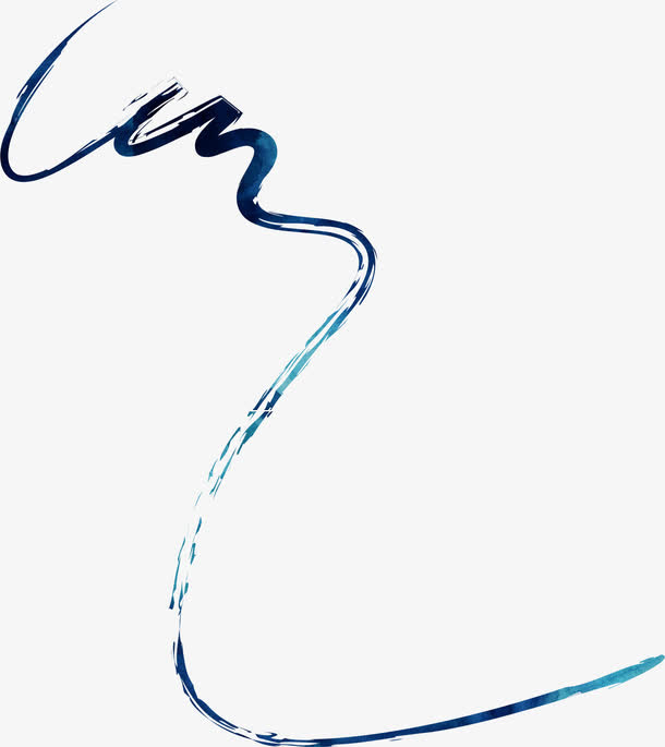 墨迹文艺线条设计免抠