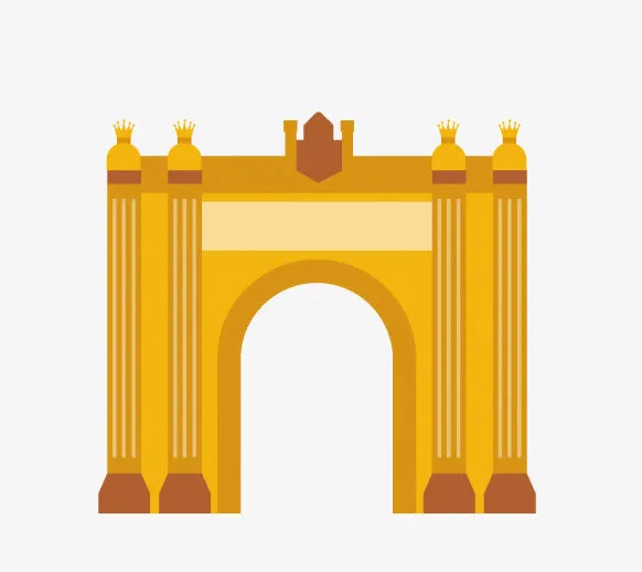 西班牙太阳门素材免抠