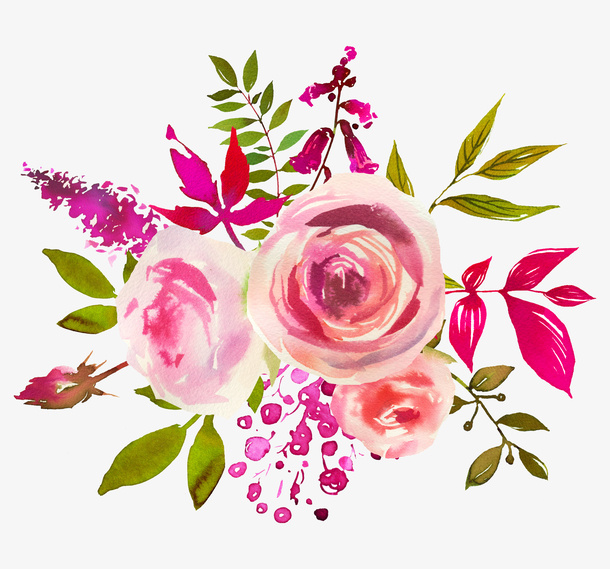 水彩花卉免抠