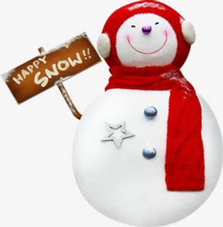 圣诞雪人装饰庆祝免抠