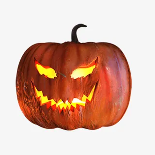 南瓜，灯，万圣节，红免抠