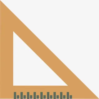 三角尺 海报装饰免抠