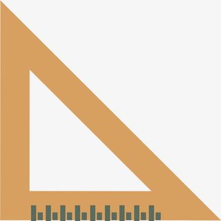 三角尺 海报装饰免抠