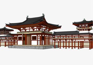 古代建筑模型免抠