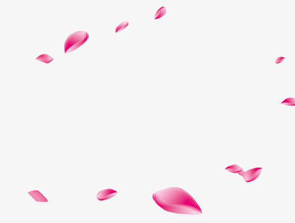 漂浮的玫瑰花花瓣免抠