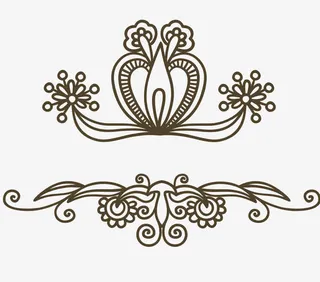 欧式书信边框装饰矢量素材免抠