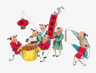 欢喜闹新春免抠