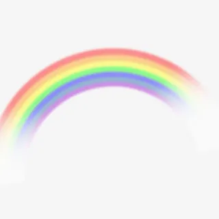 彩色的弯曲彩虹样式免抠
