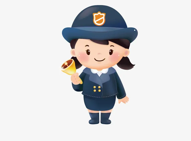 列车乘务员女孩免抠
