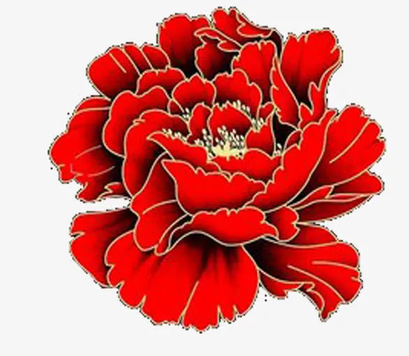 牡丹花开免抠
