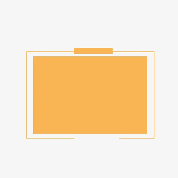 手绘橘色渐变不规则图形装饰免抠