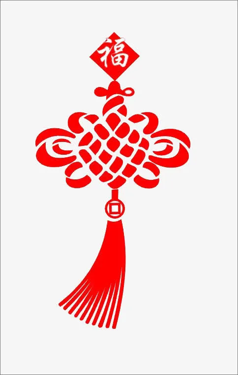 红色传统中国结免抠